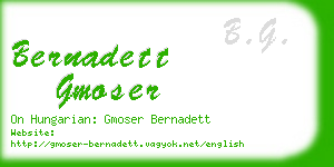 bernadett gmoser business card